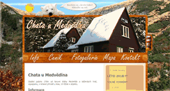 Desktop Screenshot of chatyumedvedina.cz