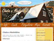 Tablet Screenshot of chatyumedvedina.cz